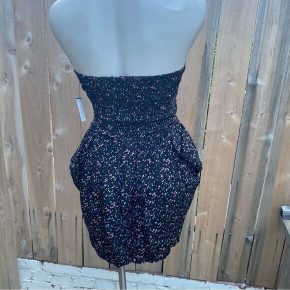 Anthropologie Myne silk printed sweetheart strapless mini dress size 4 - Picture 10 of 12
